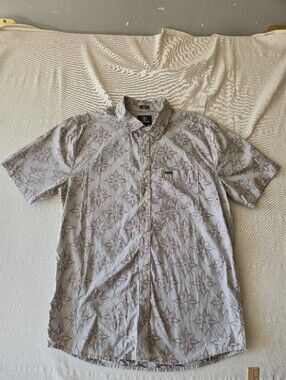 Volcom Classic Fit Short Sleeve Button-Up Shirt Large